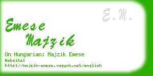 emese majzik business card